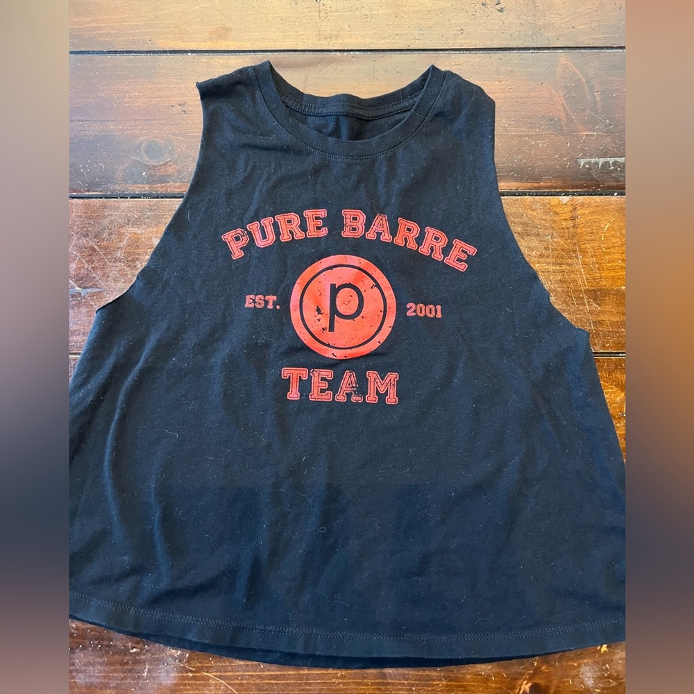 Pure Barre Team cropped muscle tank top. Size Medium